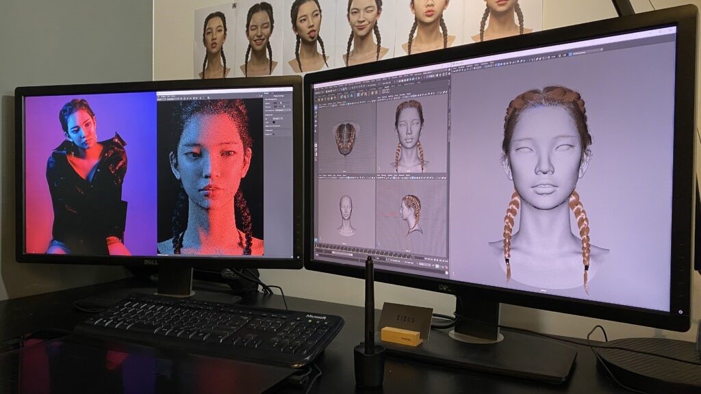 韓國Sidus Studio-X公司創建虛擬網紅Rozy的畫面