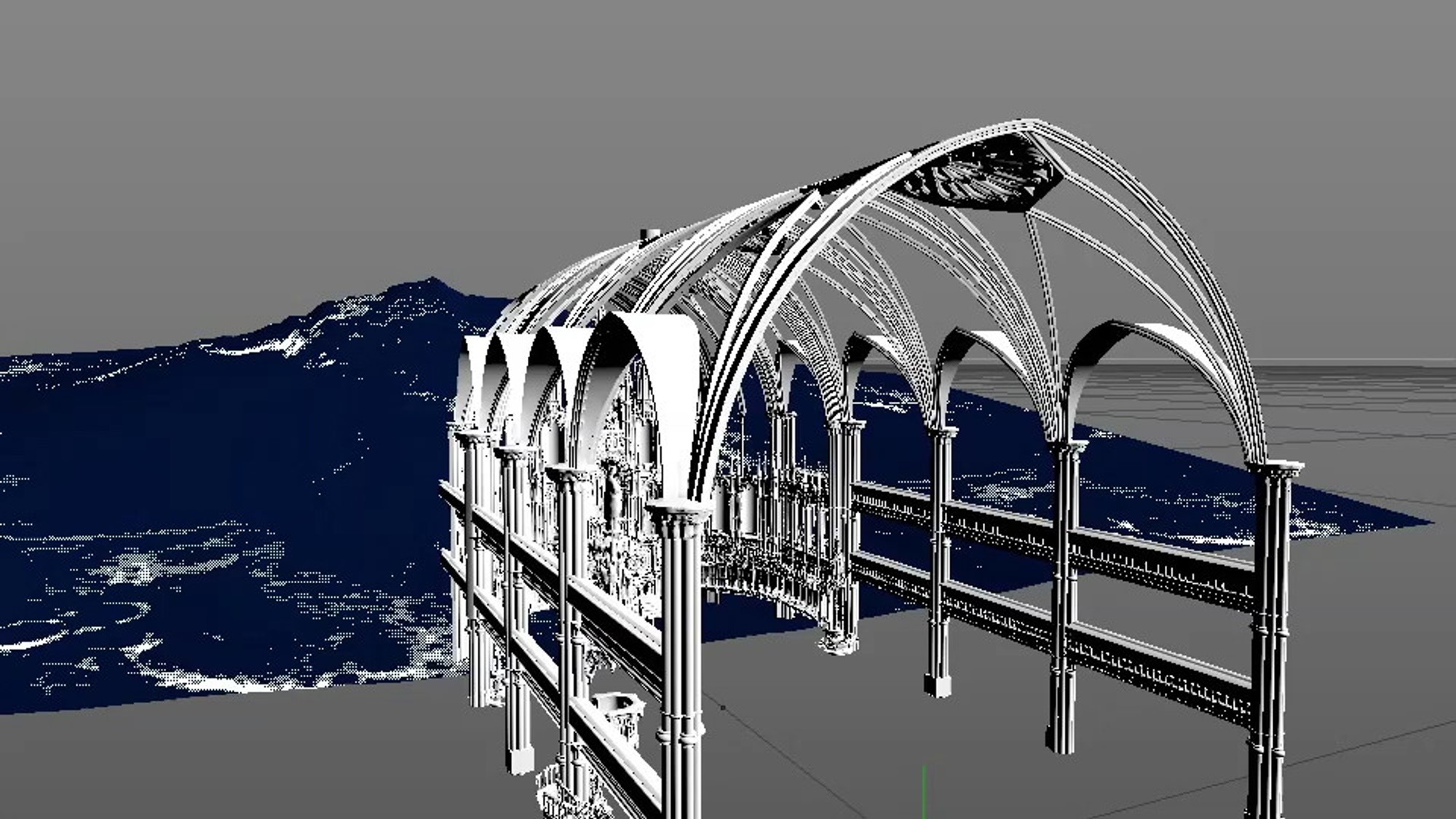 蒙特婁聖母聖殿內部建築3D模型