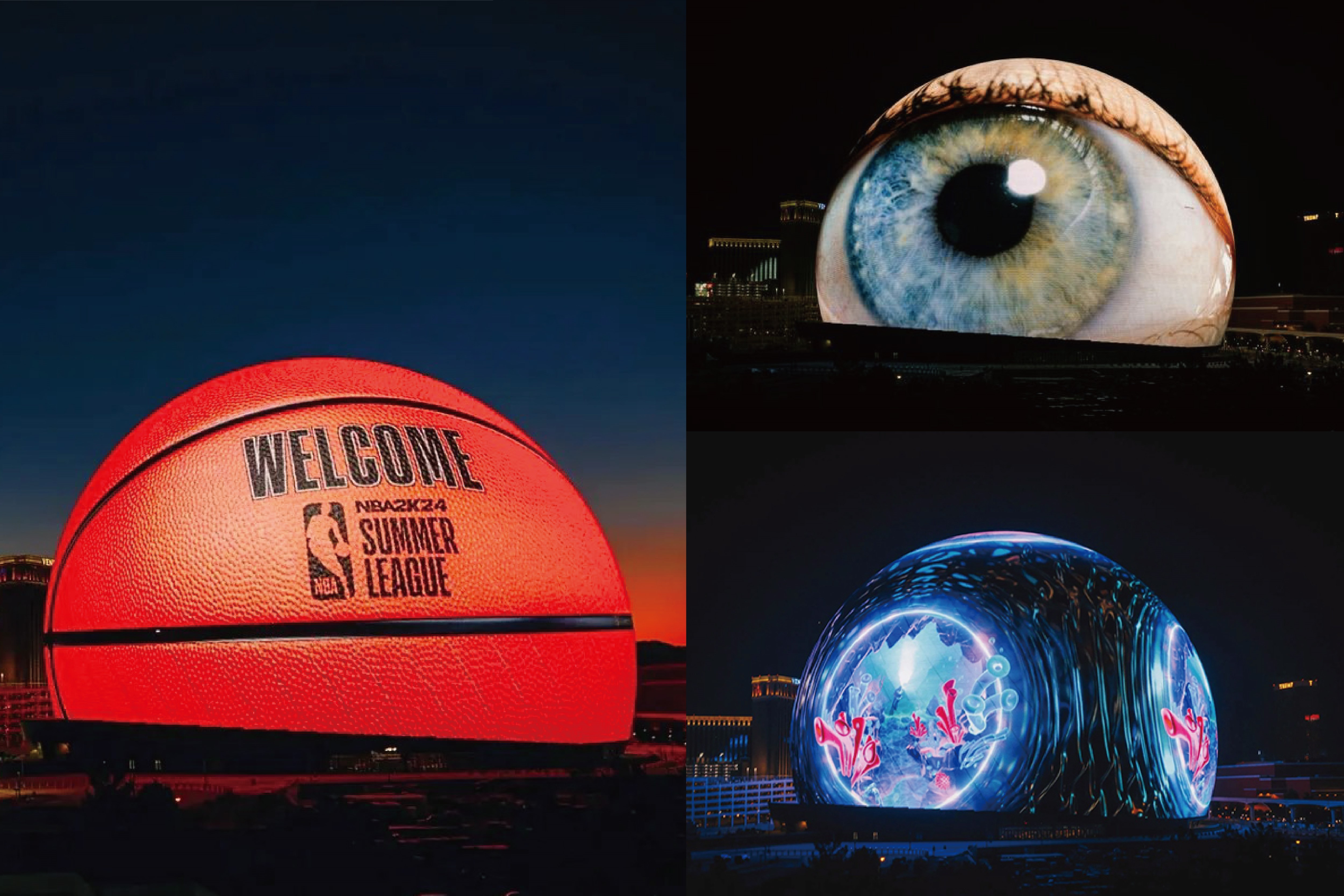  NBA商業廣告展示（左）；創意視覺展現（右）